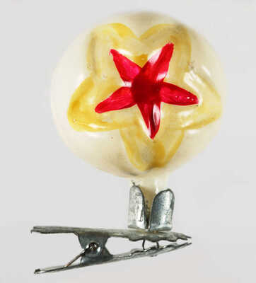 Ёлочная игрушка «Агитация» (со звездой с двух сторон, прищепка). СССР, 1950-е.